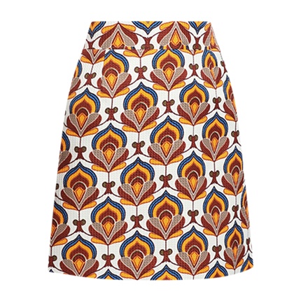 shop online Ornate Print Textured Skirt shop online Ornate Print Textured Skirt