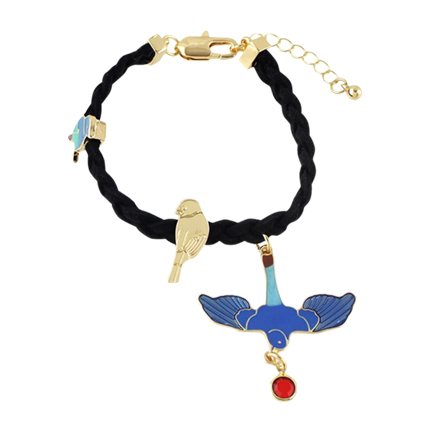 shop online Enamel Eagle Black Suede Chain Bracelet shop online Enamel Eagle Black Suede Chain Bracelet