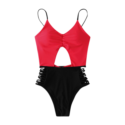 shop online Two Tone Ladder Cutout Swimsuit shop online Two Tone Ladder Cutout Swimsuit