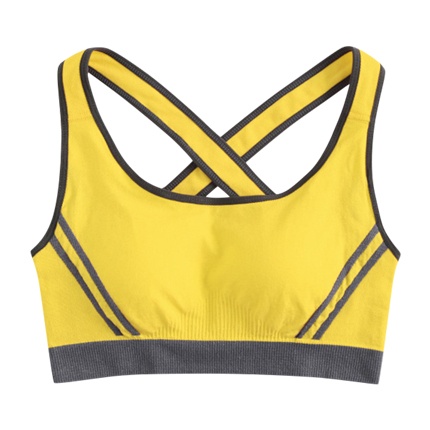 shop Criss Cross Contrast Piping Sports Bra online shop Criss Cross Contrast Piping Sports Bra online