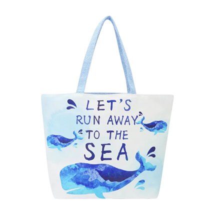 shop Whale Print Canvas Tote Bag online shop Whale Print Canvas Tote Bag online