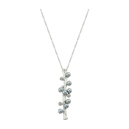 shop Gray Simulated-Pearl Pendants Necklace online shop Gray Simulated-Pearl Pendants Necklace online