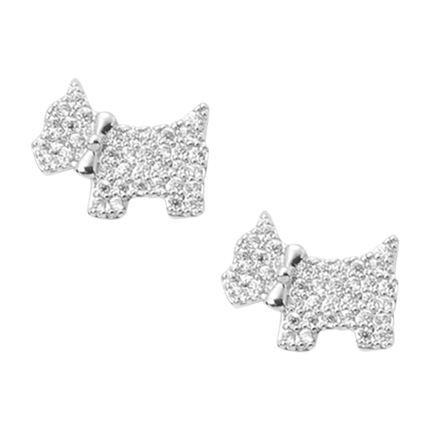 shop Dog Design Rhinestone Earrings online shop Dog Design Rhinestone Earrings online