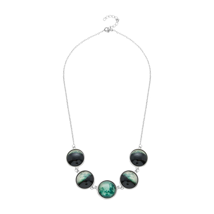 shop online Luminous Mini Round Pendant Link Necklace shop online Luminous Mini Round Pendant Link Necklace