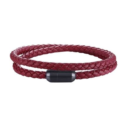 shop Unique Red Braided Leather Long Bracelet online shop Unique Red Braided Leather Long Bracelet online
