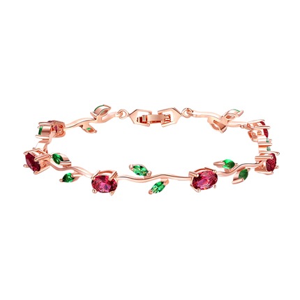 shop Rose Gold Color Leaf Chain & Link Bracelet online shop Rose Gold Color Leaf Chain & Link Bracelet online