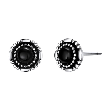 shop Silver Black Glass Earrings online shop Silver Black Glass Earrings online