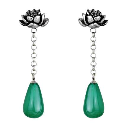 shop Water Drop Lotus Drop Earrings online shop Water Drop Lotus Drop Earrings online