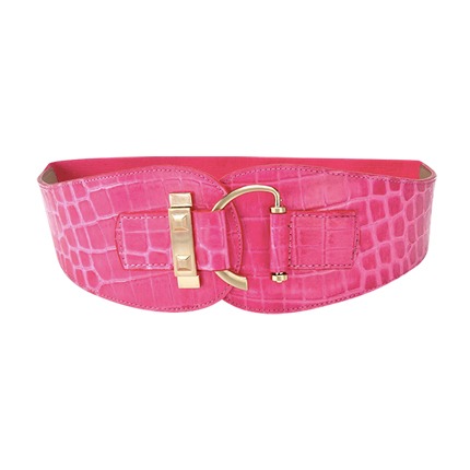 shop Elastic Waist Pink Crocodile Pattern Belt online shop Elastic Waist Pink Crocodile Pattern Belt online