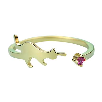 shop Naughty Cat & Red Crystal Finger Ring online shop Naughty Cat & Red Crystal Finger Ring online