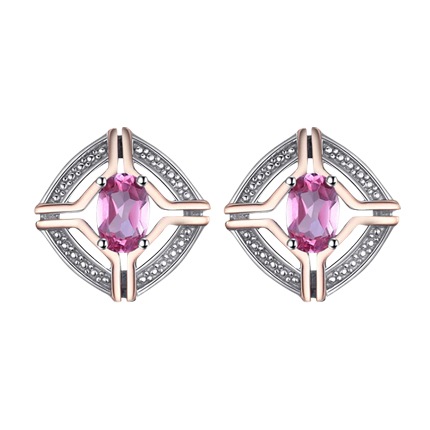 shop Oval Shape Natural Pink Topaz Stud Earrings online shop Oval Shape Natural Pink Topaz Stud Earrings online