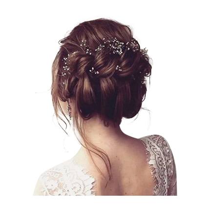 Buy Messy Twisted Updo Wedding Hairstyle With Hair Accessories For