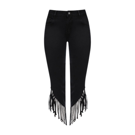 shop online I Love You Fringes Black Denims shop online I Love You Fringes Black Denims