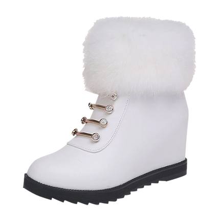 shop Faux Fur Decor Wedge Boots online shop Faux Fur Decor Wedge Boots online