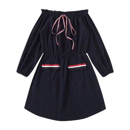 shop Elastic Cup Pocket Front Knot Front Dress online shop Elastic Cup Pocket Front Knot Front Dress online