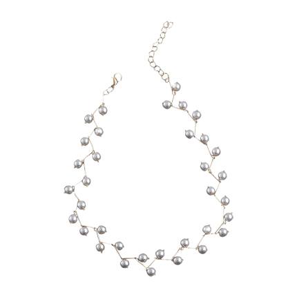shop Faux Pearl Decorated Branch Choker online shop Faux Pearl Decorated Branch Choker online