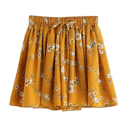 shop Ditsy Print Elastic Drawstring Waist Shorts online shop Ditsy Print Elastic Drawstring Waist Shorts online