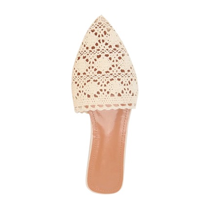 shop Lace Crochet Flat Mules online shop Lace Crochet Flat Mules online
