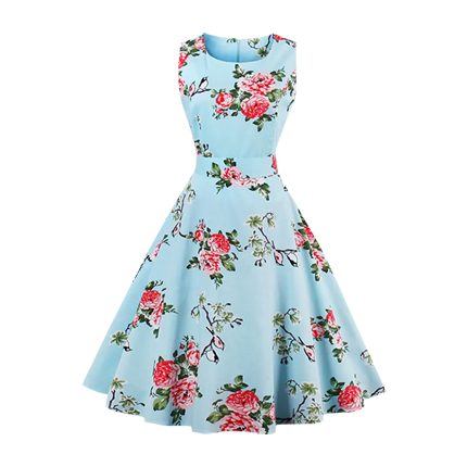 shop Random Florals Bow Tie Back Circle Dress online shop Random Florals Bow Tie Back Circle Dress online