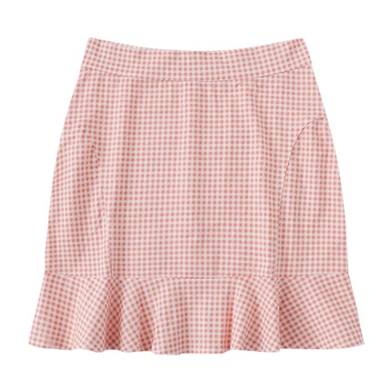 shop Ruffle Hem Zip Up Gingham Skirt online shop Ruffle Hem Zip Up Gingham Skirt online
