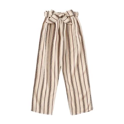 shop Self Tie Waist Striped Pants online shop Self Tie Waist Striped Pants online