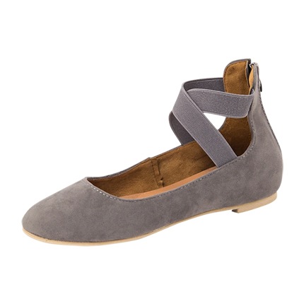 shop Cross Strap Suede Ballet Flats online shop Cross Strap Suede Ballet Flats online