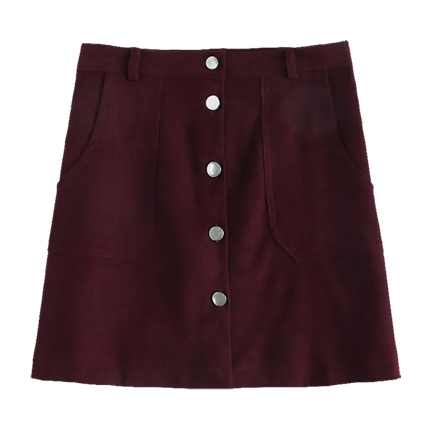 shop Single Breasted Dual Pocket Skirt online shop Single Breasted Dual Pocket Skirt online