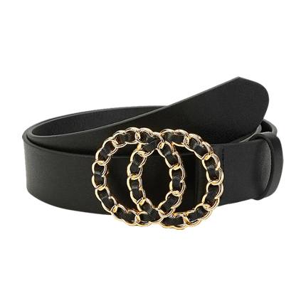 shop Chain Shaped Double Buckle Belt online shop Chain Shaped Double Buckle Belt online