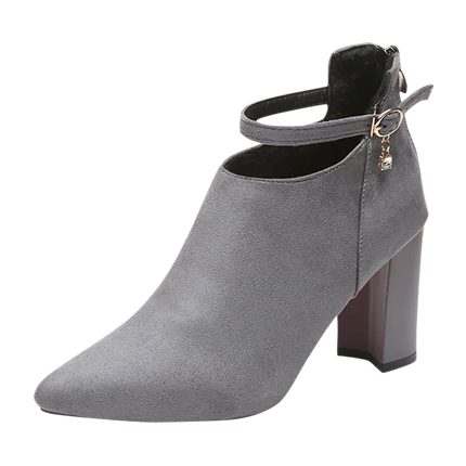 shop Ankle Strap Suede Chunky Boots online shop Ankle Strap Suede Chunky Boots online
