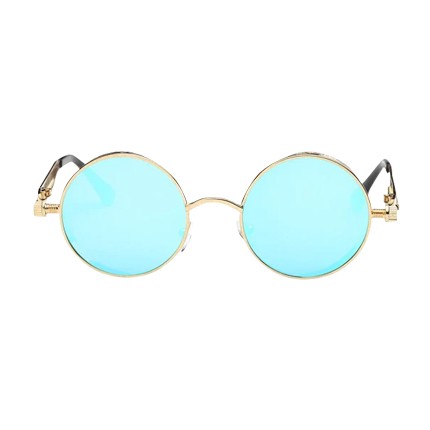 shop Metal Frame Flat Lens Round Sunglasses online shop Metal Frame Flat Lens Round Sunglasses online