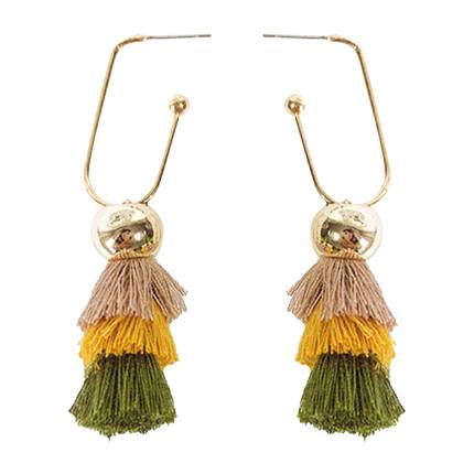 shop Bohemian Style Tassel Design Hollow Earrings online shop Bohemian Style Tassel Design Hollow Earrings online