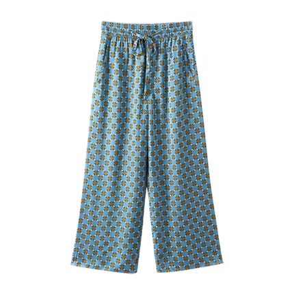 shop Side Pockets Printed Wide Leg Pants online shop Side Pockets Printed Wide Leg Pants online