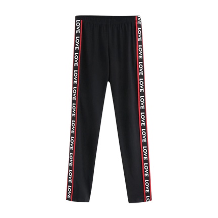 shop Skinny Contrast Letter Trim Leggings online shop Skinny Contrast Letter Trim Leggings online