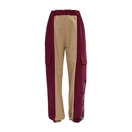 shop Color Block Letter Cargo Joggers Pants online shop Color Block Letter Cargo Joggers Pants online