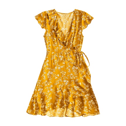 yellow one piece dress online