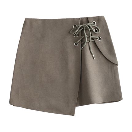 shop Lace Up Overlap Mini Skirt online shop Lace Up Overlap Mini Skirt online
