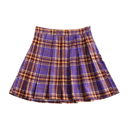 shop Plaid Pleated Flare Skirt online shop Plaid Pleated Flare Skirt online