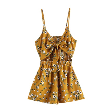 shop Floral Print Tie Front Cami Romper online shop Floral Print Tie Front Cami Romper online