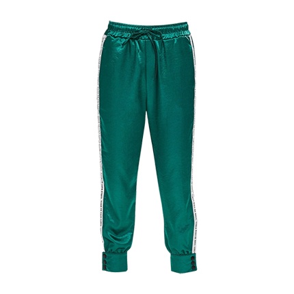 shop Drawstring Letter Button Embellished Pants online shop Drawstring Letter Button Embellished Pants online