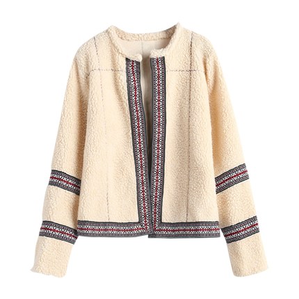 shop Open Front Fluffy Faux Shearling Coat online shop Open Front Fluffy Faux Shearling Coat online