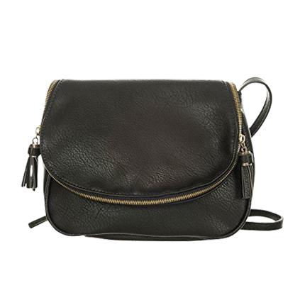 shop online Di Grazia European Tassel PU Leather Cross Body Womens Shoulder Sling Satchel Handbag - Royal Black shop online Di Grazia European Tassel PU Leather Cross Body Womens Shoulder Sling Satchel Handbag - Royal Black