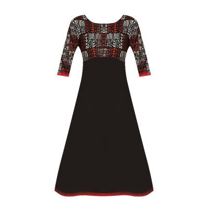 black anarkali kurti online