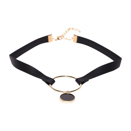 shop online Tipsyfly Black & Gold-Toned Choker Necklace shop online Tipsyfly Black & Gold-Toned Choker Necklace