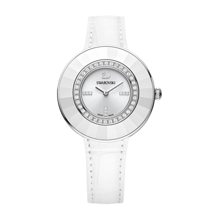 shop online Silver/White Leather Analog Watch shop online Silver/White Leather Analog Watch