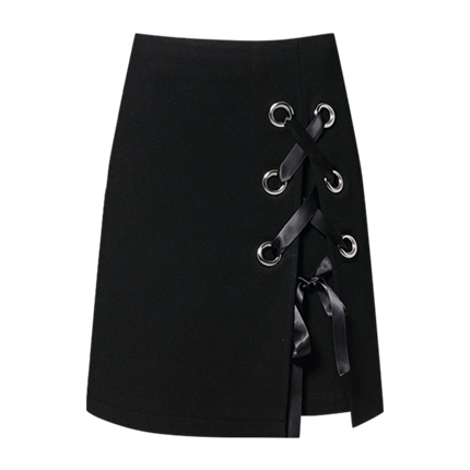 shop online Black Solid A-Line Skirt shop online Black Solid A-Line Skirt