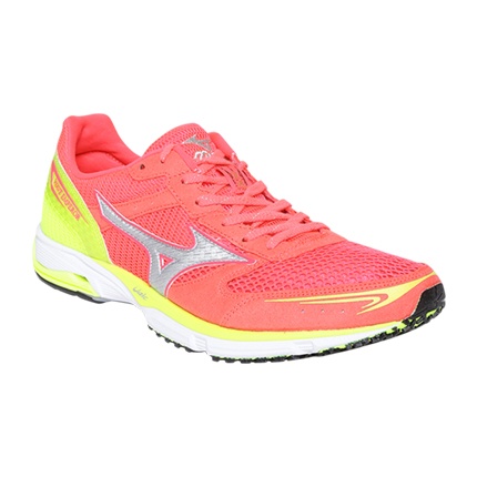 neon pink running shoes