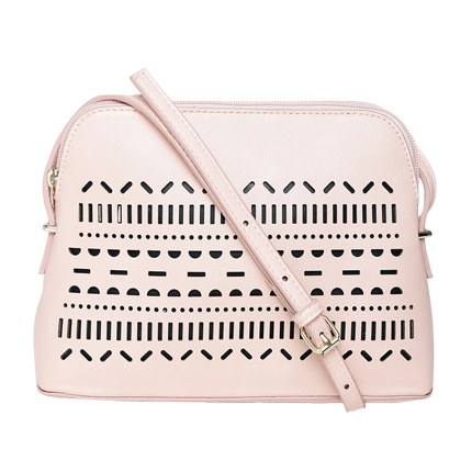 shop online Metersbonwe Dusty Pink Cut-Out Sling Bag shop online Metersbonwe Dusty Pink Cut-Out Sling Bag