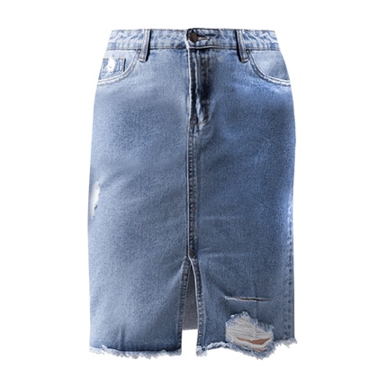 shop online New Look Blue Distressed Denim A-Line Skirt shop online New Look Blue Distressed Denim A-Line Skirt