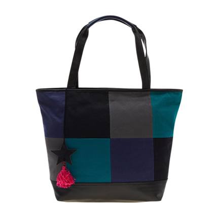 shop Lemon Trunk Multicoloured Checked Tote Bag online shop Lemon Trunk Multicoloured Checked Tote Bag online