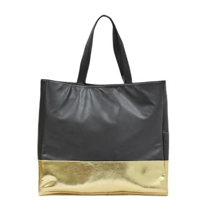 shop online FabAlley Women Black & Gold-Toned Tote Bag shop online FabAlley Women Black & Gold-Toned Tote Bag